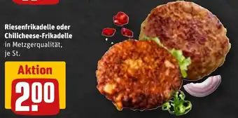 REWE Riesenfrikadelle oder Chilicheese-Frikadelle Angebot