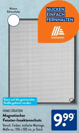 Aldi Süd HOME CREATION Magnetischer Fenster-Insektenschutz Angebot