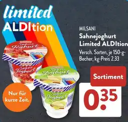Aldi Süd MILSANI Sahnejoghurt Limited ALDItion Angebot