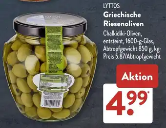 Aldi Süd LYTTOS Griechische Riesenoliven Angebot