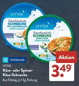 Aldi Süd LYTTOS Käse- oder Spinat- Käse-Schnecke Angebot