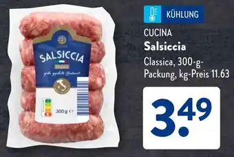 Aldi Süd CUCINA Salsiccia Angebot