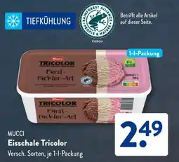 Aldi Süd MUCCI Eisschale Tricolor Angebot