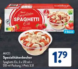Aldi Süd MUCCI Spezialitätenbecher Angebot