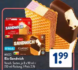 Aldi Süd MUCCI Eis-Sandwich Angebot