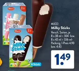 Aldi Süd MUCCI Milky Sticks Angebot