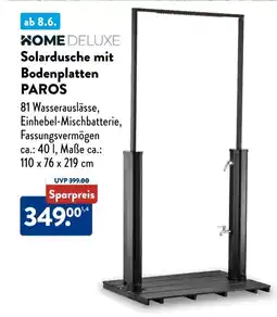 Aldi Süd HOME DELUXE Solardusche mit Bodenplatten PAROS Angebot