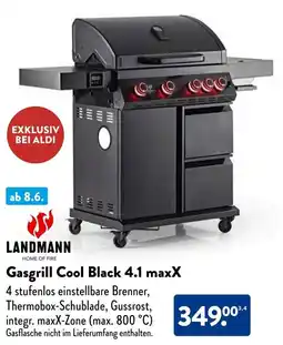 Aldi Süd LANDMANN Gasgrill Cool Black 4.1 maxX Angebot