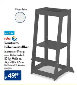 Aldi Süd roba Lernturm, höhenverstellbar Angebot