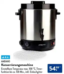 Aldi Süd AMBIANO Konservierungsmaschine Angebot