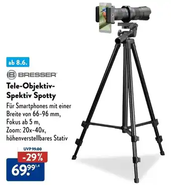 Aldi Süd BRESSER Tele-Objektiv- Spektiv Spotty Angebot