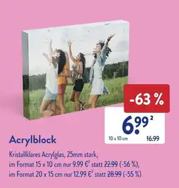 Aldi Süd Acrylblock Angebot
