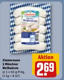 REWE Zimmermann 5 Münchner Weißwürste Angebot