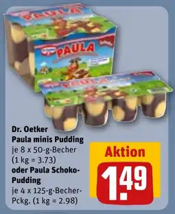 REWE Dr. Oetker Paula minis Pudding oder Paula Schoko- Pudding Angebot