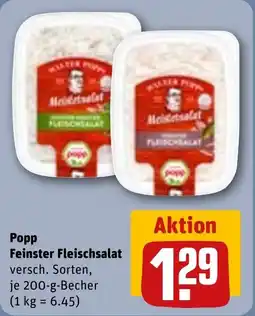 REWE Popp Feinster Fleischsalat Angebot