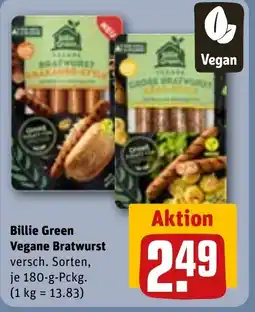 REWE Billie Green Vegane Bratwurst Angebot