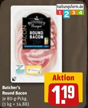REWE Butcher's Round Bacon Angebot