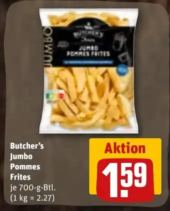 REWE Butcher's Jumbo Pommes Frites Angebot