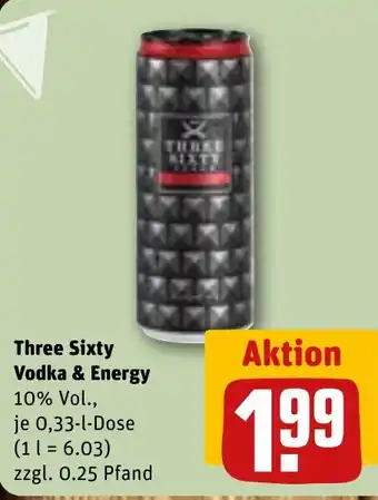 REWE Three Sixty Vodka & Energy Angebot