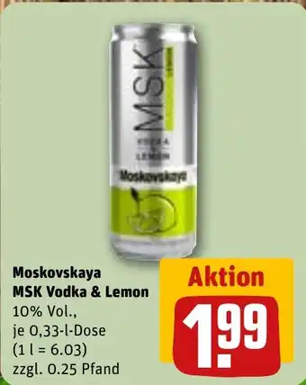 REWE Moskovskaya MSK Vodka & Lemon Angebot