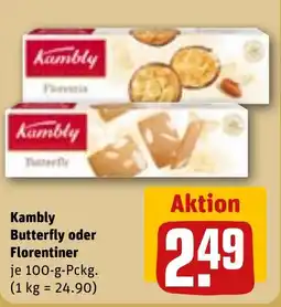 REWE Kambly Butterfly oder Florentiner Angebot