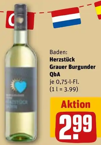 REWE Herzstück Grauer Burgunder QbA Angebot