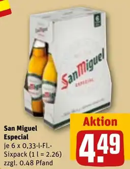 REWE San Miguel Especial Angebot