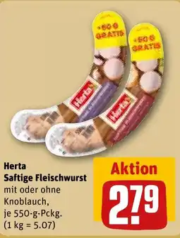 REWE Herta Saftige Fleischwurst Angebot