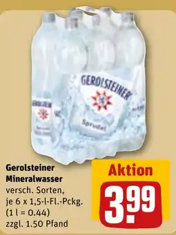 REWE Gerolsteiner Mineralwasser Angebot