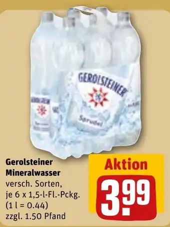 REWE Gerolsteiner Mineralwasser Angebot