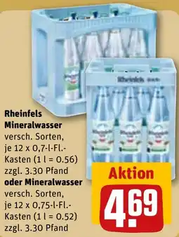 REWE Rheinfels Mineralwasser Angebot