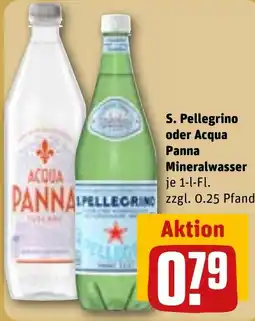 REWE S. Pellegrino oder Acqua Panna Mineralwasser Angebot