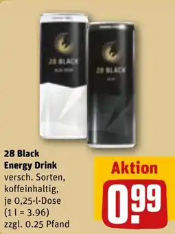 REWE 28 Black Energy Drink Angebot