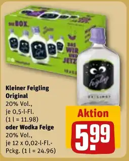 REWE Kleiner Feigling Original oder Wodka Feige Angebot