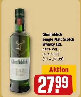 REWE Glenfiddich Single Malt Scotch Whisky 12J. Angebot