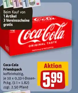 REWE Coca-Cola Friendspack Angebot