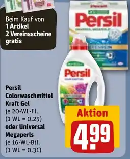 REWE Persil Colorwaschmittel Kraft Gel oder Universal Megaperls Angebot