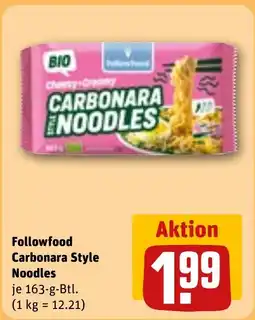 REWE Followfood Carbonara Style Noodles Angebot