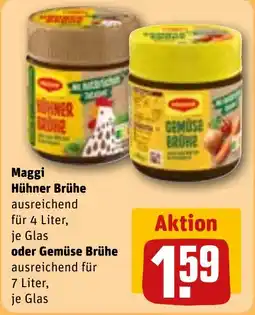 REWE Maggi Hühner Brühe oder Gemüse Brühe Angebot