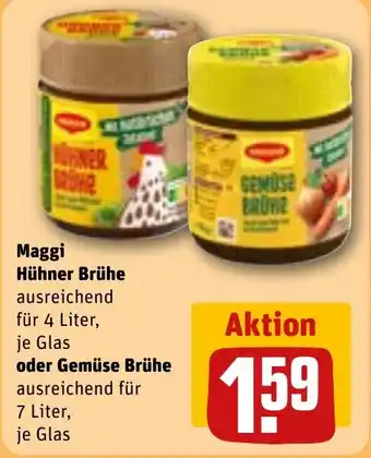 REWE Maggi Hühner Brühe oder Gemüse Brühe Angebot