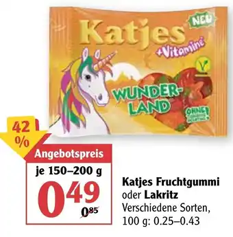 Globus Katjes Fruchtgummi oder Lakritz 150-200g Angebot