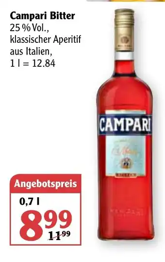 Globus Campari Bitter 0,7L Angebot