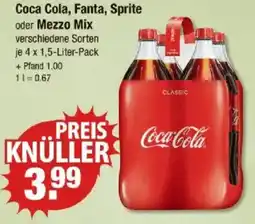 V Markt Coca Cola, Fanta, Sprite oder Mezzo Mix Angebot