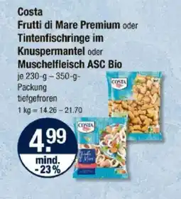 V Markt Costa Frutti di Mare Premium oder Tintenfischringe im Knuspermantel oder Muschelfleisch ASC Bio Angebot