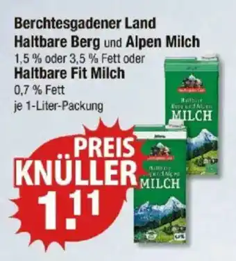 V Markt Berchtesgadener Land Haltbare Berg und Alpen Milch Angebot