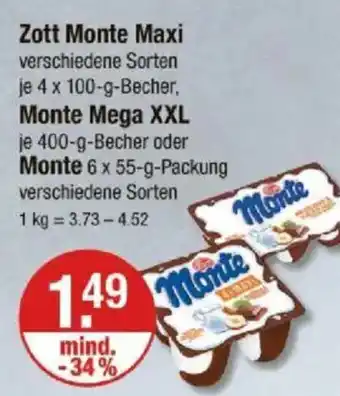 V Markt Zott Monte Maxi Angebot
