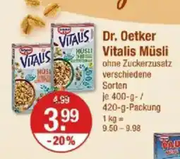 V Markt VITALS Dr. Oetker Vitalis Müsli Angebot