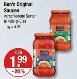 V Markt Ben's Original Saucen Angebot