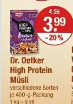 V Markt Dr. Oetker High Protein Müsli Angebot
