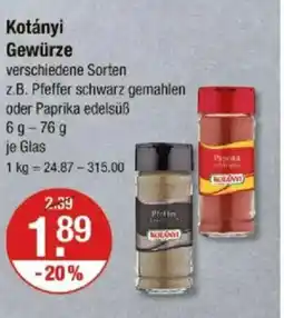 V Markt Kotányi Gewürze Angebot